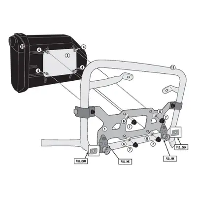 Držák skříňky na nářadí KAPPA KTL1192KIT (KAPPA držák skříňky na nářadí KS250 pro nosič KLO1192M