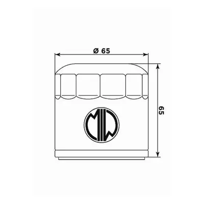 Olejový filtr MIW/MEIWA MV21001 (268554) (HF554, 50) (MIW/MEIWA olejový filtr OEM 8000A1428, 800