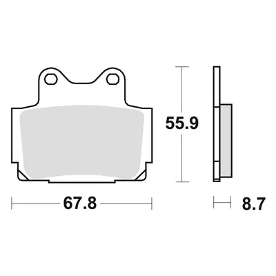 Brzdové destičky TRW LUCAS MCB541 (KH104) (TRW LUCAS brzdové destičky KH104 organické YAMAHA TZR