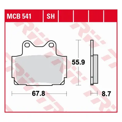 Brzdové destičky TRW LUCAS MCB541SH (KH104) (TRW ZF brzdové destičky KH104 sintrované STREET YAM