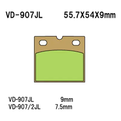 Brzdové destičky VESRAH VD-907JL (VESRAH brzdové destičky KH18 sintrované barva zlatá vyrobeno v