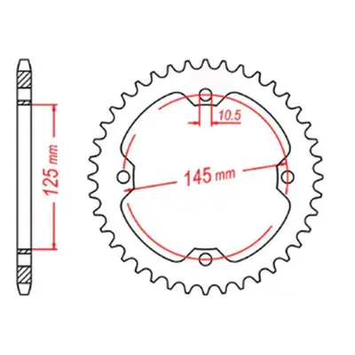 Rozeta MTX 11-5TG-38 (458838JT, JTR1857.38) (MTX PARTS rozeta 4588 38 (458838JT) - náhrada za JT