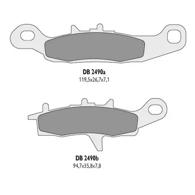 Brzdové destičky DELTA BRAKING DB2490OR-D (DELTA BRAKING brzdové destičky KH342 KVF levý přední 