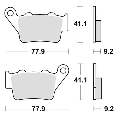 Brzdové destičky TRW LUCAS MCB672RSI (KH208) (TRW ZF brzdové destičky KH208 sintrované závodní A