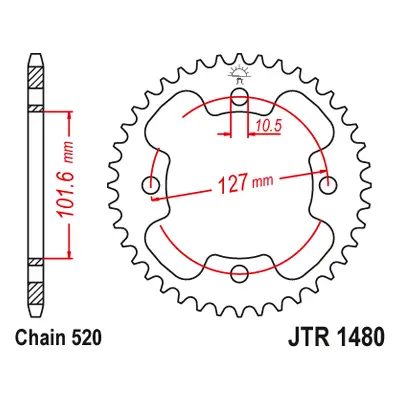 JT Sprockets rozeta JTR1480.37 (448037JT) (Zadní ozubené kolo JT Sprockets JTR1480.37)