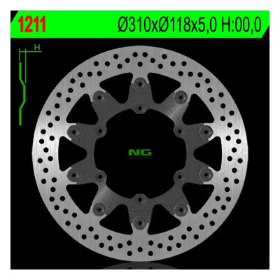 Brzdový kotouč NG Brakes NG1211 (NG brzdový kotouč přední SUZUKI DRZ 400 SM 05-10 plovoucí 310 m