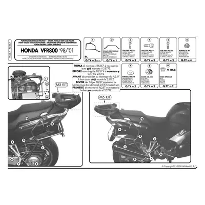 Boční nosič kufru KAPPA KL257 (KAPPA boční nosič kufru MONOKEY HONDA VFR 800 (98-01))