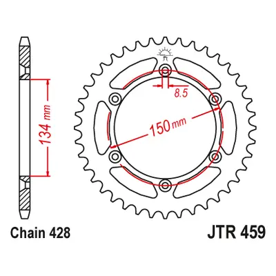 JT Sprockets rozeta JTR459.52 (433052JT) (Zadní ozubené kolo JT Sprockets JTR459.52)