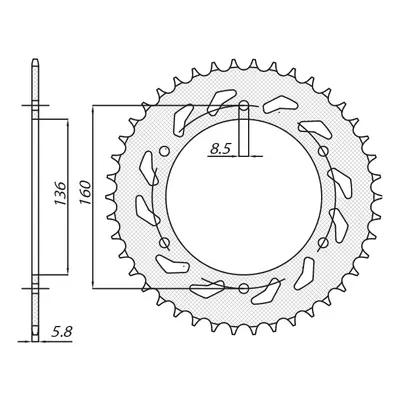 Rozeta SUNSTAR SUN1-3637-46 (JTR5.46, 355246JT) (SUNSTAR rozeta 3552 46 (JTR5.46) (355246JT) - p