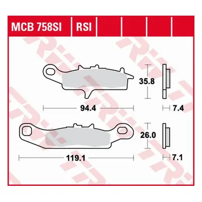 Brzdové destičky TRW LUCAS MCB758SI (KH342) (TRW LUCAS brzdové destičky KH342 sintrované OFFROAD