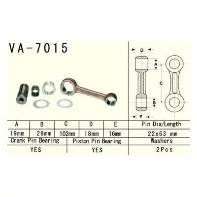 Ojniční sada VESRAH VA-7015 (VESRAH ojniční sada SUZUKI RM 125 (RM125) 99-03 (VA7015) vyrobeno v