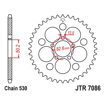 Rozeta ( JT SPROCKETS JTR7086.48Z (86-92) (JT rozeta (86-92))