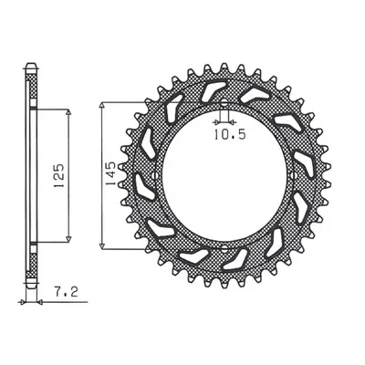 Rozeta SUNSTAR SUN1-2539-59 (JTR1874.59, 448259JT) (SUNSTAR rozeta 4482 59 (JTR1874.59) (448259J