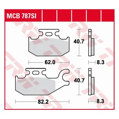 TRW ZF brzdové destičky KH413 sintrované OFFROAD SUZUKI LTA / LTF 400 08-, LTA 450 06-12, LTA 50