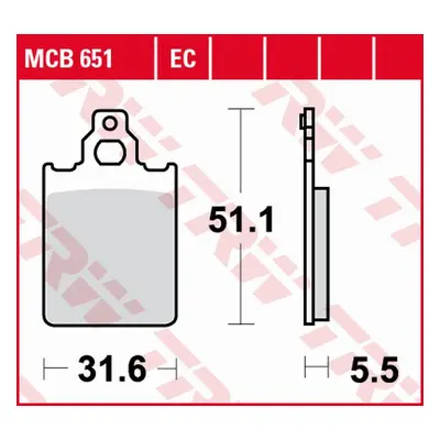 Brzdové destičky TRW LUCAS MCB651EC (KH156) (TRW LUCAS ZF brzdové destičky KH156 ECO organické C