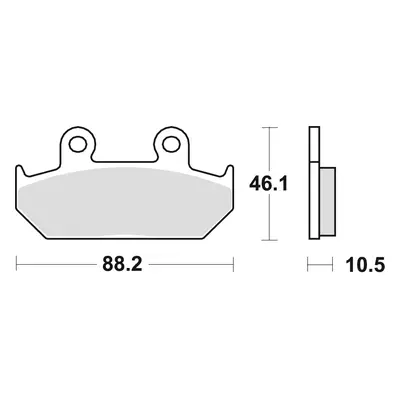 Brzdové destičky TRW LUCAS MCB624SV (KH124) (TRW LUCAS brzdové destičky KH124 KH412 sintrované S