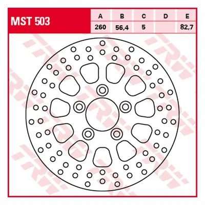 Brzdový kotouč TRW LUCAS zadní MST503 (TRW LUCAS ZF brzdový kotouč zadní HARLEY-DAVIDSON XL 883 