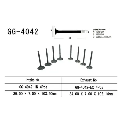 Výfukový ventil VESRAH GG-4042-EX (VESRAH výfukový ventil KAWASAKI ZR 1100 ZEPHYR (12005-1179) (