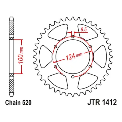 Rozeta JT SPROCKETS JTR1412.37 (446637JT) (JT rozeta 4466 37 (446637JT))