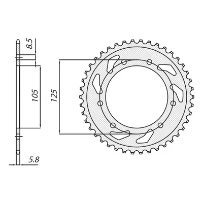 Rozeta SUNSTAR SUN1-1446-53 (JTR1131.53, 440253JT) (SUNSTAR rozeta 4402 53 (JTR1131.53) (440253J