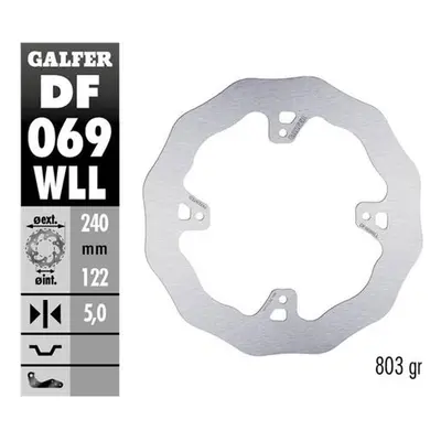 Brzdový kotouč zadní GALFER DF069WLL (GALFER brzdový kotouč zadní HONDA CR 125R/250R 95-07, CR 5