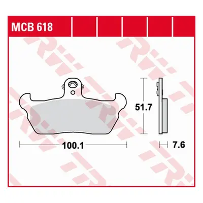 Brzdové destičky TRW LUCAS MCB618 (KH163) (TRW LUCAS ZF brzdové destičky KH163 organické APRILIA