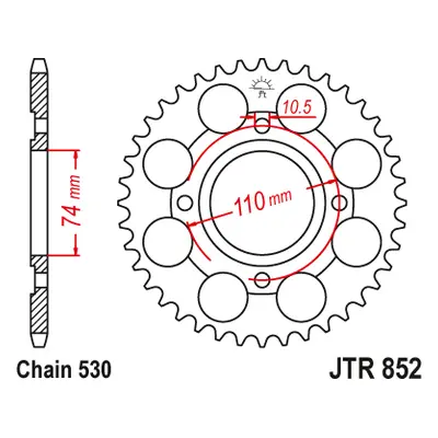 JT Sprockets rozeta JTR852.41 (86141JT) (Zadní ozubené kolo JT Sprockets JTR852.41)