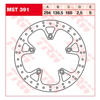 Brzdový kotouč TRW LUCAS zadní MST391 (TRW LUCAS brzdový kotouč zadní BMW K 1200 / 1300 GT 06-11