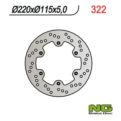 Brzdový kotouč NG Brakes NG322 (NG brzdový kotouč zadní YAMAHA TT 600 E 92-00 (220X115X5))