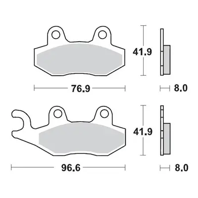 Brzdové destičky MOTO-MASTER 091911 (MOTO-MASTER brzdové destičky KH135 / KH214 SINTER METAL 11 