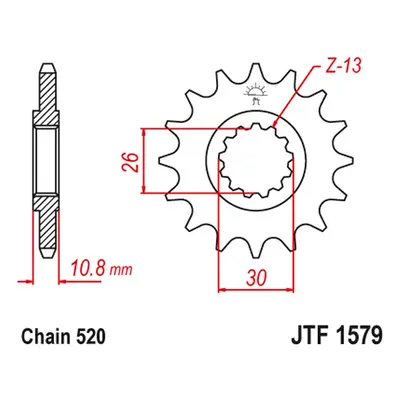 Ozubené kolo přední JT SPROCKETS JTF1579.15 (579M15JT) (JT ozubené kolo přední 579M 15 (579M15JT