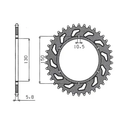 Rozeta SUNSTAR SUN1-3610-42 (JTR245/3.42, 430942JT) (SUNSTAR rozeta 236 42 (JTR245/3.42)* (43094