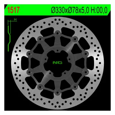 Brzdový kotouč NG Brakes NG1517 (NG brzdový kotouč přední DUCATI SCRAMBLER 800 15-18 (330X78X5,0