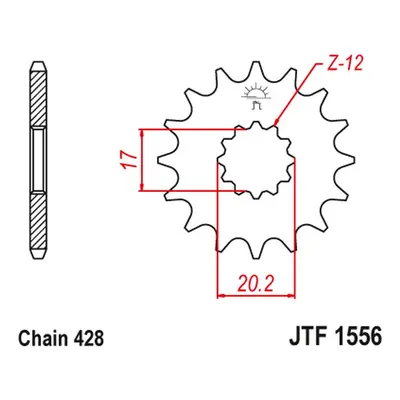 Ozubené kolo přední JT SPROCKETS JTF1556.13 (SPAIN, 206413JT) (JT ozubené kolo přední 2064 13 (S