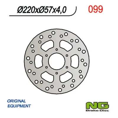 Brzdový kotouč NG Brakes NG099 (NG brzdový kotouč zadní DERBI GPR50 97-03, CAGIVA 50 MITO 98-99 