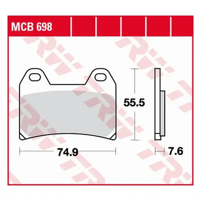 TRW ZF brzdové destičky KH244 organické HONDA CB 400 SUPER FOUR 97-, BMW R NINE T 16-18, DUCATI 