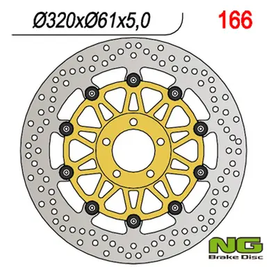 Brzdový kotouč NG Brakes NG166 (NG brzdový kotouč přední KAWASAKI VN 1500 MEAN STREAK - 02-04, V