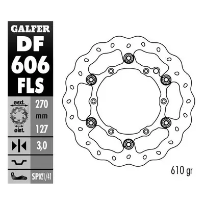 Brzdový kotouč plovoucí GALFER DF606FLS (GALFER brzdový kotouč plovoucí 270mm KTM všechny modely