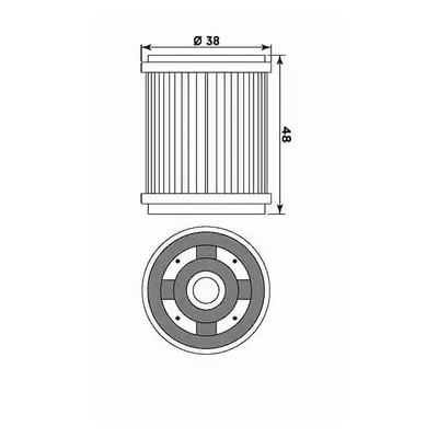 Olejový filtr MIW/MEIWA Y4006 (268143) (HF143) (MIW/MEIWA olejový filtr OEM 3UHE344000, 5H013440