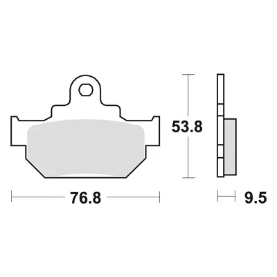 Brzdové destičky TRW LUCAS MCB551 (KH106/2) (TRW LUCAS brzdové destičky KH106/2 organické HONDA 