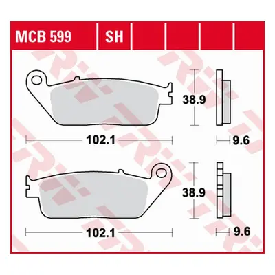 Brzdové destičky TRW LUCAS MCB599SH (KH196) (TRW LUCAS ZF brzdové destičky KH196 sintrované STRE