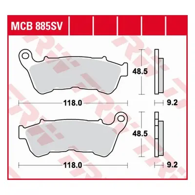 Brzdové destičky TRW LUCAS MCB885SV (KH640) (TRW LUCAS KLOCKI HAMULCOWE KH640 SINTER STREET HARL