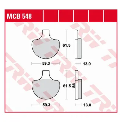 Brzdové destičky TRW LUCAS MCB548 (KH094) (TRW LUCAS ZF brzdové destičky KH094 organické HARLEY-