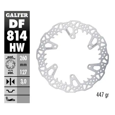 Přední brzdový kotouč GALFER DF814HW (GALFER přední brzdový kotouč BETA 250RR 12-24; 300RR 13-24