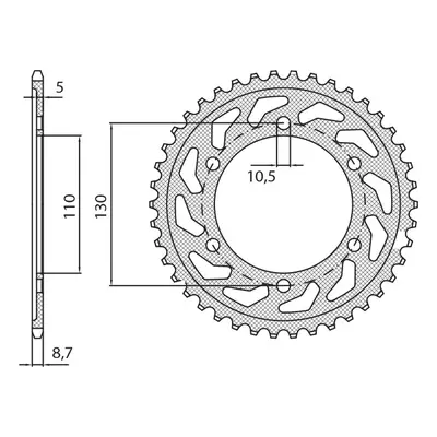 Rozeta SUNSTAR SUN1-8654-48 (JTR1875.48, 444048) (SUNSTAR rozeta 4440 48 (JTR1875.48) (444048))