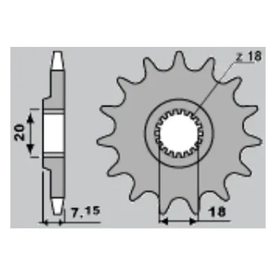 PBR ozubené kolo 432 12 18NC (JTF427.12SC) (Přední ozubené kolo PBR 432 12 18NC)