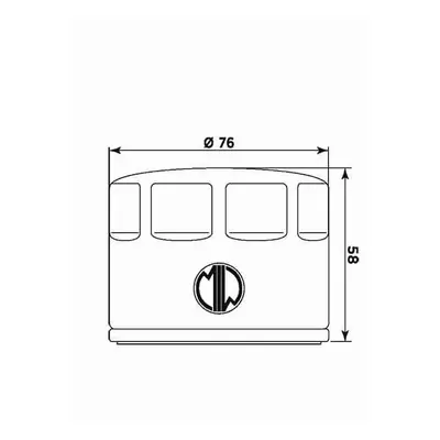 Olejový filtr MIW/MEIWA P5006 (268565) (HF565, 50) (MIW/MEIWA olejový filtr OEM 82883R, 82960R, 