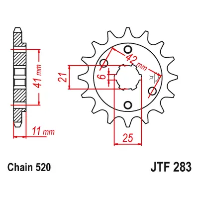 JT Sprockets ozubené kolo JTF283.14 (28314JT) (Přední ozubené kolo JT Sprockets JTF283.14)