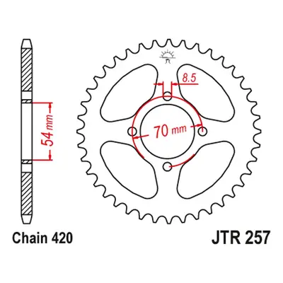 Rozeta JT SPROCKETS JTR257.36 (25736JT) (JT rozeta 257 36 (25736JT))