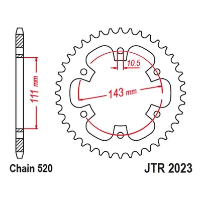 Rozeta JT SPROCKETS JTR2023.42 (476442JT, 1100701B) (JT rozeta 4764 42 ROYAL ENFIELD CLASSIC / M